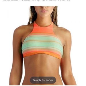 NWT Vitamin A Cozumel High Neck Bikini Top